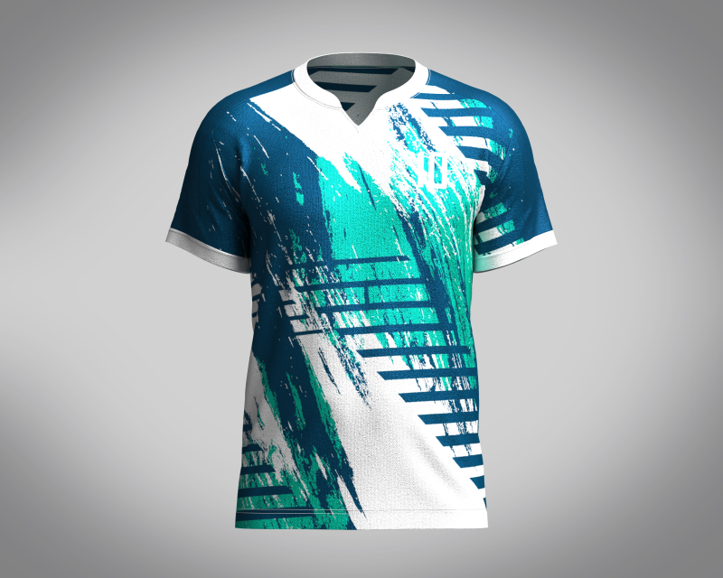 Mens Soccer Multi color Blue with white Jersey Player-10 Modèle 3D .c4d .max .obj .3ds .fbx .stl .blend 