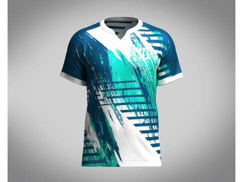 Mens Soccer Multi color Blue with white Jersey Player-10 3D 模型
