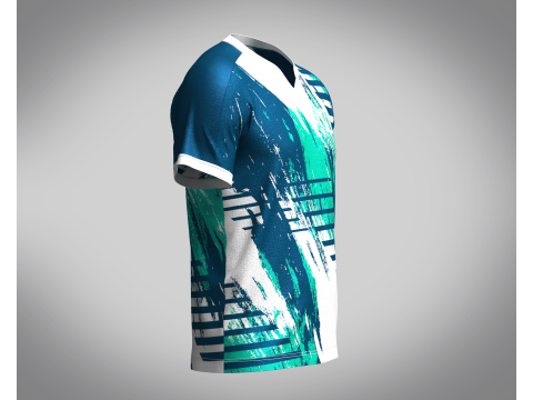Mens Soccer Multi color Blue with white Jersey Player-10 Modèle 3D