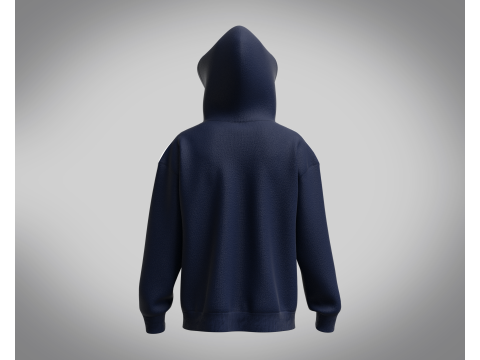 Adidas Essentials Fleece 3-Stripe Full Zip Hoodie Modello 3D