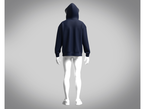 Adidas Essentials Fleece 3-Stripe Full Zip Hoodie Modello 3D