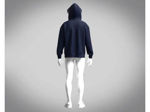 Adidas Essentials Fleece 3-Stripe Full Zip Hoodie 3D Model