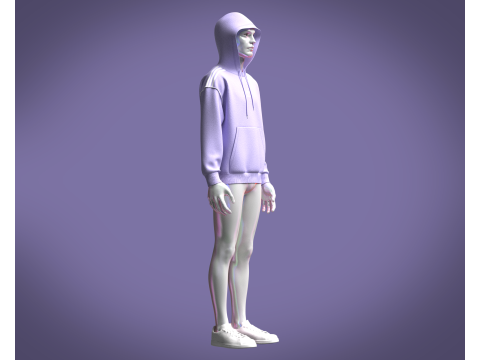Adidas Rekive Hoodie 3D 模型