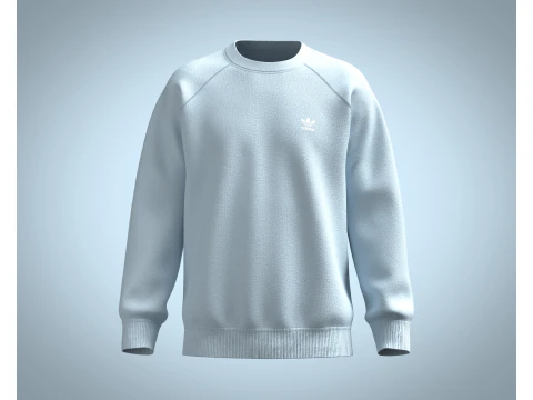 Felpa girocollo Adidas Trefoil Essentials Modello 3D