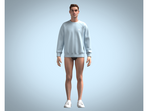 Adidas Trefoil Essentials Crewneck Sweatshirt Modelo 3D
