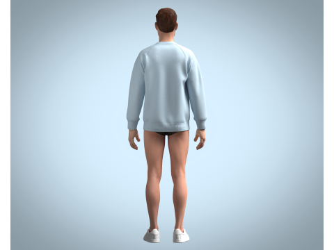 Adidas Trefoil Essentials Crewneck Sweatshirt Modelo 3D