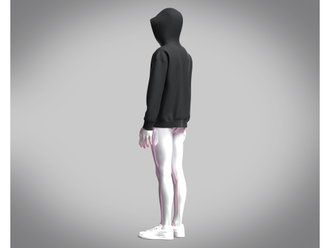 Adidas Trefoil Essentials Hoodie 3D Модель