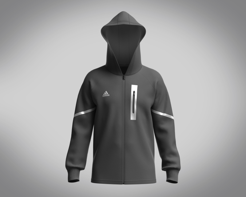 Adidas Gameday Full Zip Hoodie 3D in 3DExport