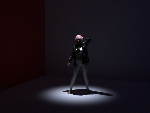 Adidas-Jacket and Legging with Side Bag - outfit 3D 模型