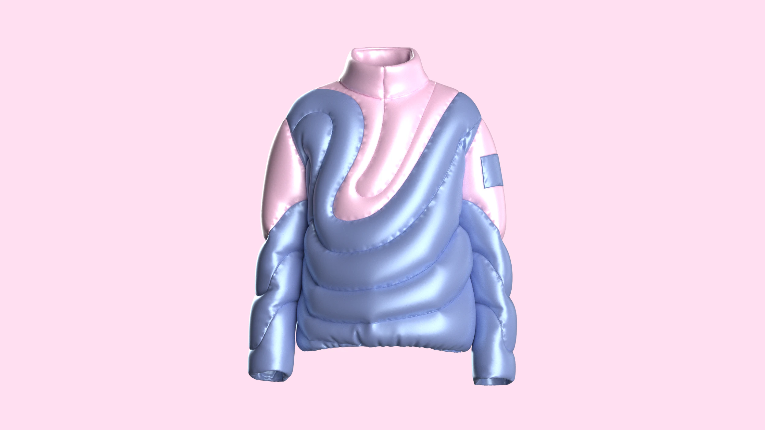 Men Padded Jacket 3D Model .c4d .max .obj .3ds .fbx .stl .blend
