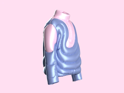 Men Padded Jacket 3D Model