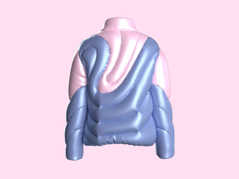 Men Padded Jacket 3D Model