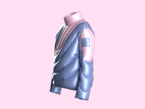 Men Padded Jacket 3D Model