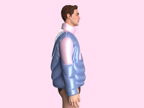 Men Padded Jacket 3D Model