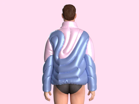 Men Padded Jacket 3D Model