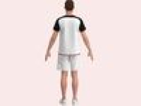 Men Sports Jersey with Shorts Pant 3D Model
