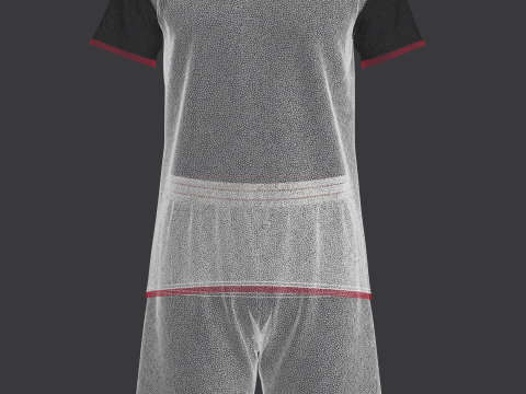 Men Sports Jersey with Shorts Pant 3D Model