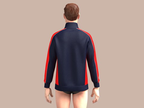 MEN TWO TONE JACKET Modelo 3D