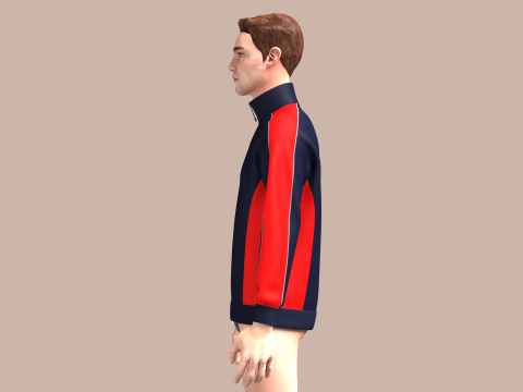MEN TWO TONE JACKET Modelo 3D