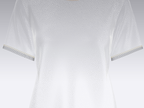 Ladies Triangle Print Tops 3D Модель
