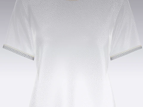 Ladies Triangle Print Tops 3D Model