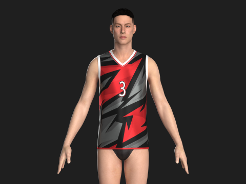 Basketball Jersey Player 03 Modèle 3D