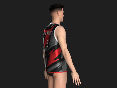Basketball Jersey Player 03 Modèle 3D