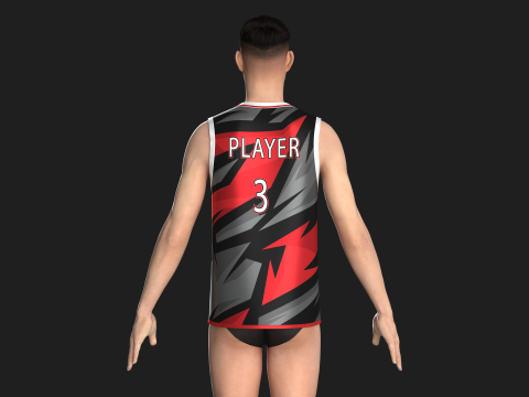 Basketball Jersey Player 03 Modèle 3D