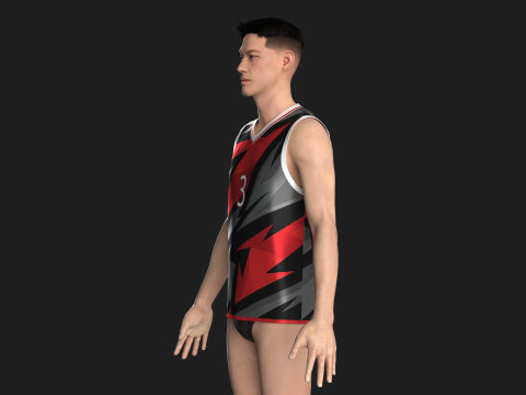Basketball Jersey Player 03 Modèle 3D