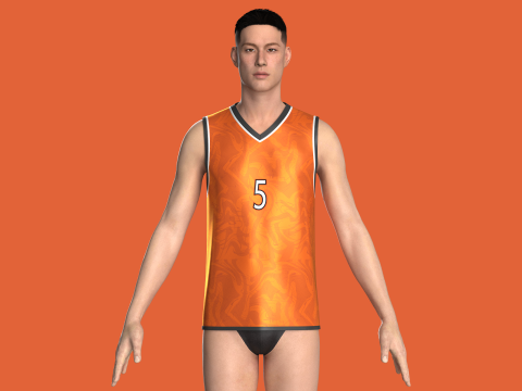 Basketball Jersey Player 05 3Dモデル