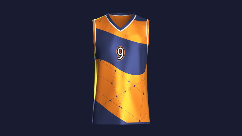 Basketball Jersey Player 09 3D Model .c4d .max .obj .3ds .fbx .stl .blend 