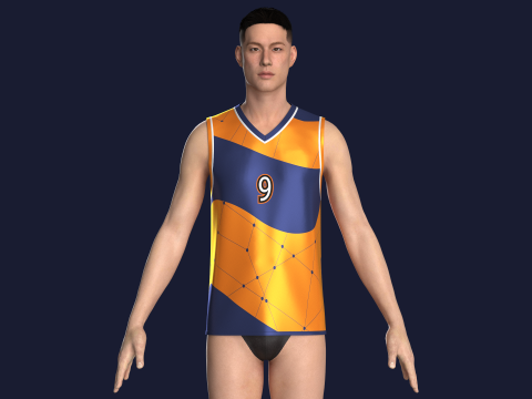 Basketball Jersey Player 09 3D Model