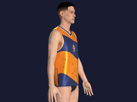 Basketball Jersey Player 09 3D Model