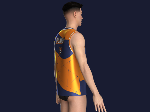 Basketball Jersey Player 09 3D Model