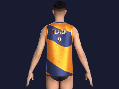 Basketball Jersey Player 09 3D Model