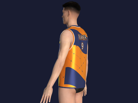 Basketball Jersey Player 09 3D Model