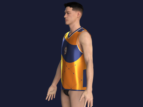 Basketball Jersey Player 09 3D Model