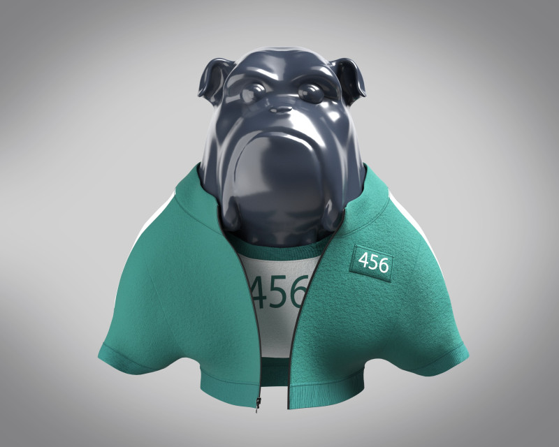Bulldog - Squid Game Players Uniform 456 Modelo 3D .c4d .max .obj .3ds .fbx .stl .blend 