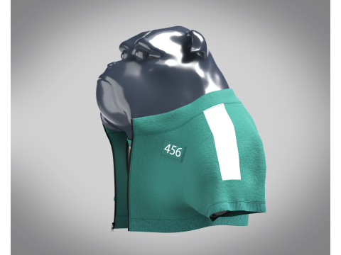 Bulldog - Squid Game Players Uniform 456 Modelo 3D