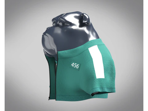 Bulldog - Squid Game Players Uniform 456 3D Model