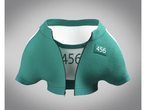Bulldog - Squid Game Players Uniform 456 Modelo 3D