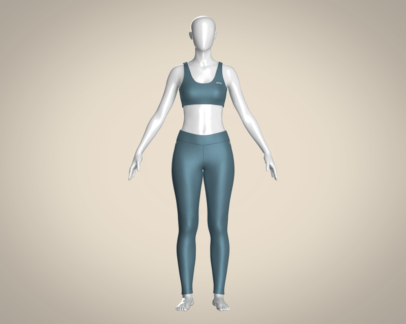 Girls Bralette with Leggings Modelo 3D .c4d .max .obj .3ds .fbx .stl .blend 