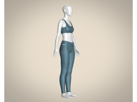 Girls Bralette with Leggings Modelo 3D