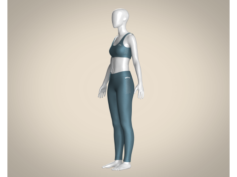 Girls Bralette with Leggings Modelo 3D