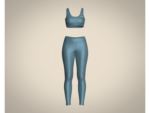 Girls Bralette with Leggings Modelo 3D