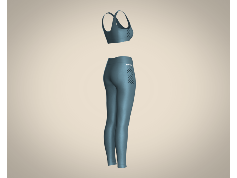 Girls Bralette with Leggings Modelo 3D