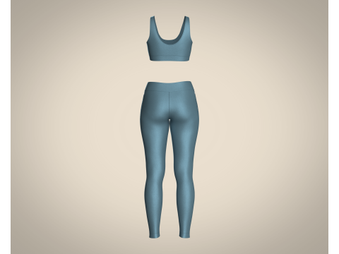 Girls Bralette with Leggings Modelo 3D
