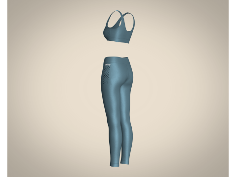 Girls Bralette with Leggings Modelo 3D