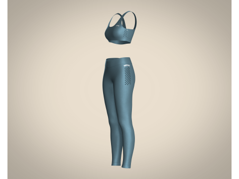 Girls Bralette with Leggings Modelo 3D