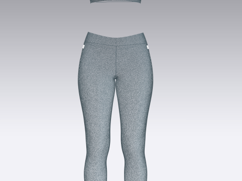 Girls Bralette with Leggings Modelo 3D